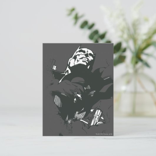 Batman Black & White Graffiti Stencil Briefkaart (Staand voorkant)