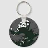 Batman Black & White Graffiti Stencil Sleutelhanger (Voorkant)