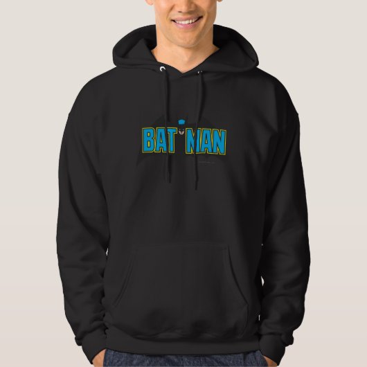 Batman |  Blauw Zwarte Logo Hoodie (Voorkant)