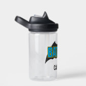 Batman |  Blauw Zwarte Logo | Jouw namen toevoegen Waterfles (Rechts)