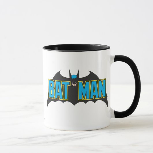 Batman | Blauw Zwarte Logo Mok (Rechts)