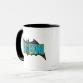 Batman | Blauw Zwarte Logo Mok (Voorkant links)