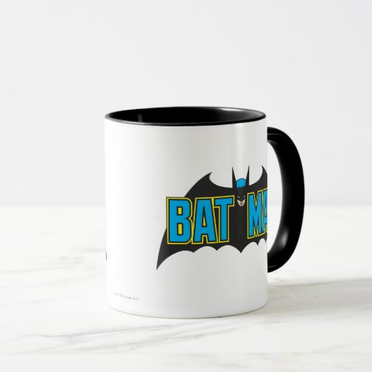 Batman |  Blauw Zwarte Logo Mok (Voorkant rechts)