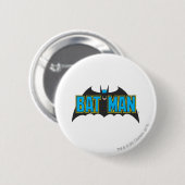 Batman |  Blauw Zwarte Logo Ronde Button 5,7 Cm (Voorkant /achterkant)