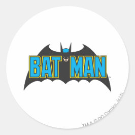 Batman | Blauw Zwarte Logo Ronde Sticker