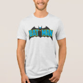 Batman |  Blauw Zwarte Logo Tri-Blend Shirt (Voorkant)