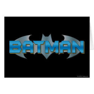 Batman   Blauwe naam Logo
