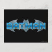 Batman | Blauwe naam Logo Briefkaart (Voorkant)