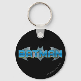 Batman Blauwe naam Logo Sleutelhanger