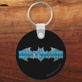 Batman | Blauwe naam Logo Sleutelhanger (Voorkant)