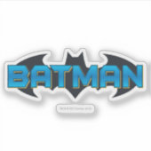 Batman | Blauwe naam Logo Sticker (Voorkant)
