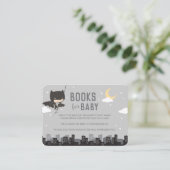 Batman Books voor Baby | Baby shower-insteekkaart Plaatskaartje (Staand voorkant)
