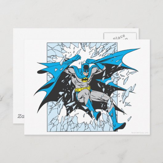 Batman brandt door glas briefkaart (Voorkant / Achterkant)