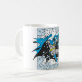Batman brandt door glas koffiemok (Voorkant links)