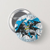 Batman brandt door glas ronde button 5,7 cm (Voorkant /achterkant)