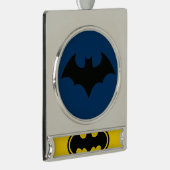 Batman-Button Verzilverd Banner Ornament (Rechts)