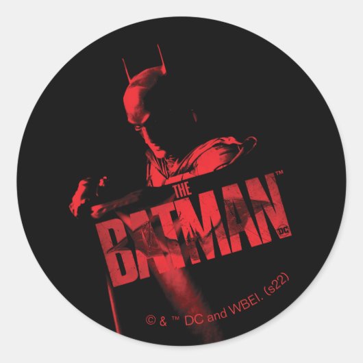 Batman Cape & Logo Ronde Sticker (Voorkant)