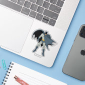 Batman Cape Sticker (Laptop met iPhone)