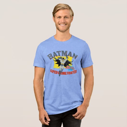 Batman Caped Crime Fighter Tri-Blend Shirt (Voorkant volledig)