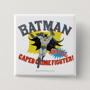 Batman Caped Crime Fighter Vierkante Button 5,1 Cm