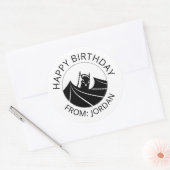 Batman "Caped Crusader" | Gefeliciteerd Ronde Sticker (Envelop)