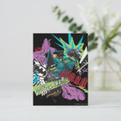 Batman Caped Crusader Neon Collage Briefkaart (Staand voorkant)