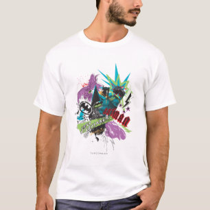 Batman Caped Crusader Neon Collage T-shirt