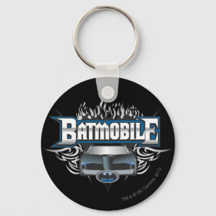 Batman Car en Flames Sleutelhanger