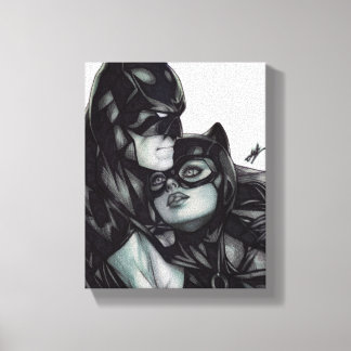 Batman & Catwoman ~ Bruce wayne & Selina Kyle Canvas Afdruk