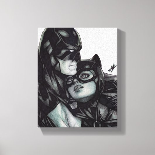 Batman & Catwoman ~ Bruce wayne & Selina Kyle Canvas Afdruk (Voorkant)
