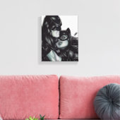 Batman & Catwoman ~ Bruce wayne & Selina Kyle Canvas Afdruk (Insitu (Woonkamer))