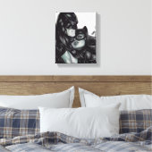 Batman & Catwoman ~ Bruce wayne & Selina Kyle Canvas Afdruk (Insitu (Slaapkamer))