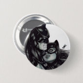 Batman & Catwoman ~ Bruce Wayne & Selina Kyle Ronde Button 5,7 Cm (Voorkant /achterkant)