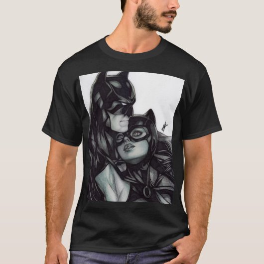 Batman & Catwoman ~ Bruce wayne & Selina Kyle T-shirt (Voorkant)