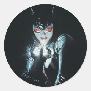 Batman Catwoman Faces of Evil Cover Illustratie Ronde Sticker