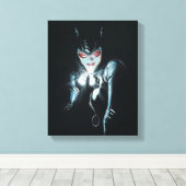 Batman Catwoman Faces of Evil Cover Illustration Canvas Afdruk (Insitu (Houten vloer))