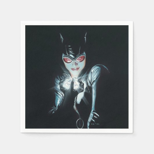Batman Catwoman Faces of Evil Cover Illustration Servet (Voorkant)