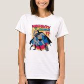 Batman | Catwoman under mistletoe Naughty or Nice T-shirt (Voorkant)