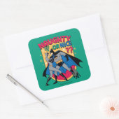 Batman | Catwoman under mistletoe Naughty or Nice Vierkante Sticker (Envelop)