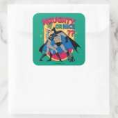 Batman | Catwoman under mistletoe Naughty or Nice Vierkante Sticker (Tas)