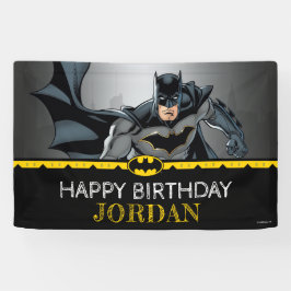 Batman | Chalkboard Happy Birthday-banner Spandoek