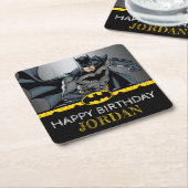 Batman | Chalkboard Happy Birthday Kartonnen Onderzetters (Schuin)