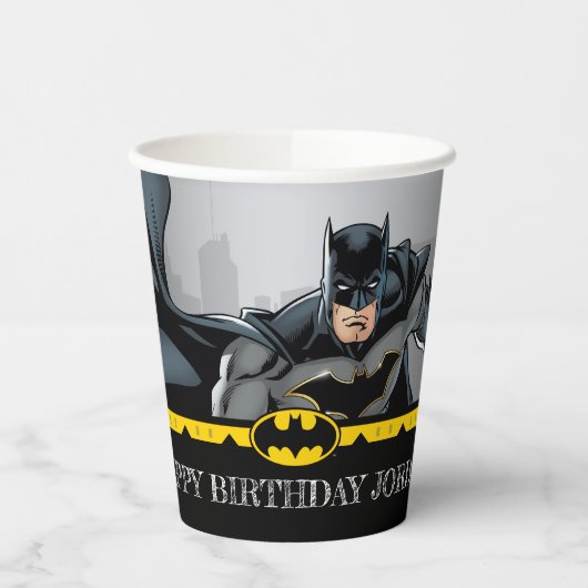 Batman | Chalkboard Happy Birthday Papieren Bekers (Links)
