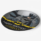 Batman | Chalkboard Happy Birthday Papieren Bordje (Gekanteld)