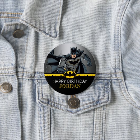 Batman | Chalkboard Happy Birthday Ronde Button 7,6 Cm (In situ)
