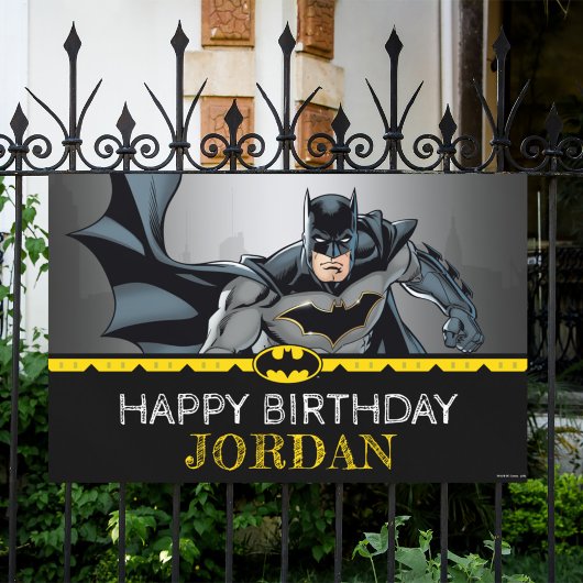 Batman | Chalkboard Happy Birthday Spandoek