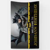 Batman | Chalkboard Happy Birthday Welkom Spandoek (Verticaal)