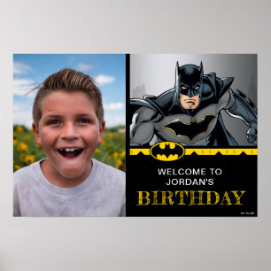 Batman   Chalkboard Happy Birthday Welkomstfoto Poster