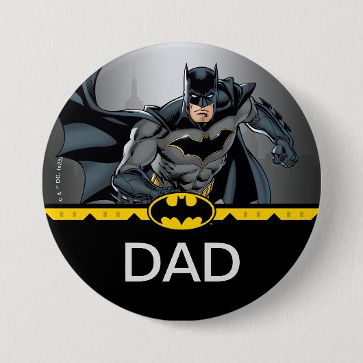 Batman | Chalkboard Verjaardag Kindervader Ronde Button 7,6 Cm (Voorkant)