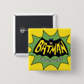 Batman Classic TV Series Logo Vierkante Button 5,1 Cm (Voorkant /achterkant)